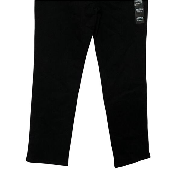 GLORIA VANDERBILT WOMENS JEANS AMANDA STRETCH TAPERED BLACK RINSE 10S SHORT NEW - Picture 11 of 15